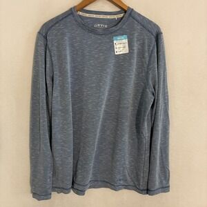 NEW Orvis Shirt Men Size L Long Sleeve UPF 30 Moisture Wicking Quick Dry Fishing